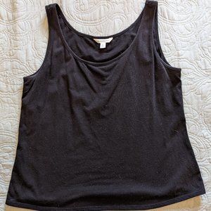 Solid black tank top